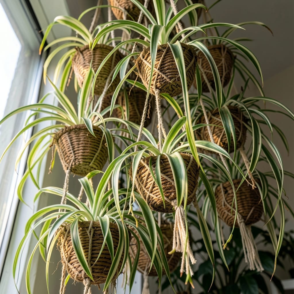 Hanging Spider Plant Wall