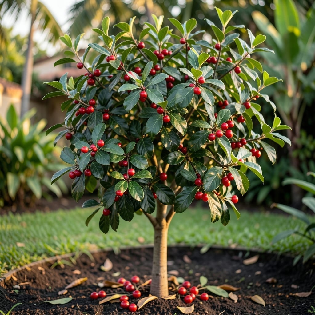 Mature Barbados Cherry Tree: Pruning and Care for Optimal Fruit Production