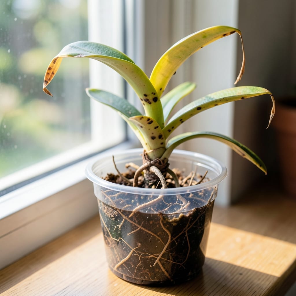 What Does An Overwatered Orchid Look Like: Yellowing Leaves And Root Rot Warning Signs What Does An Overwatered Orchid Look Like: Yellowing Leaves And Root Rot Warning Signs