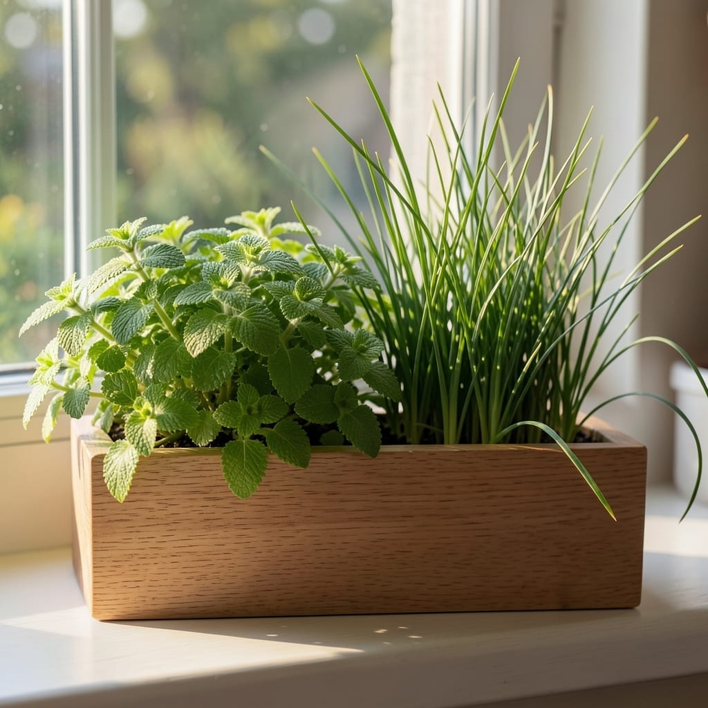 Catnip and Cat Grass Combo Planter