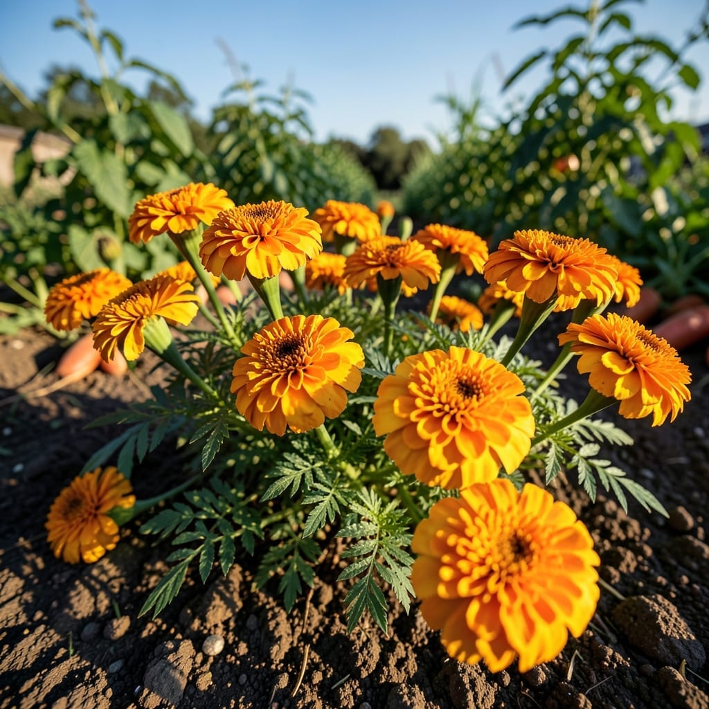 Marigolds for Pest-Repelling Color
