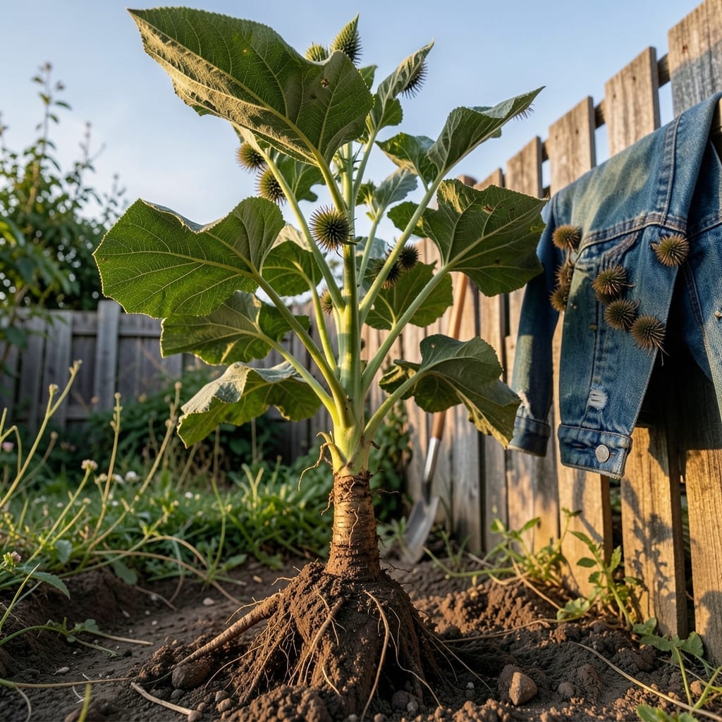 Burdock with Tenacious Roots