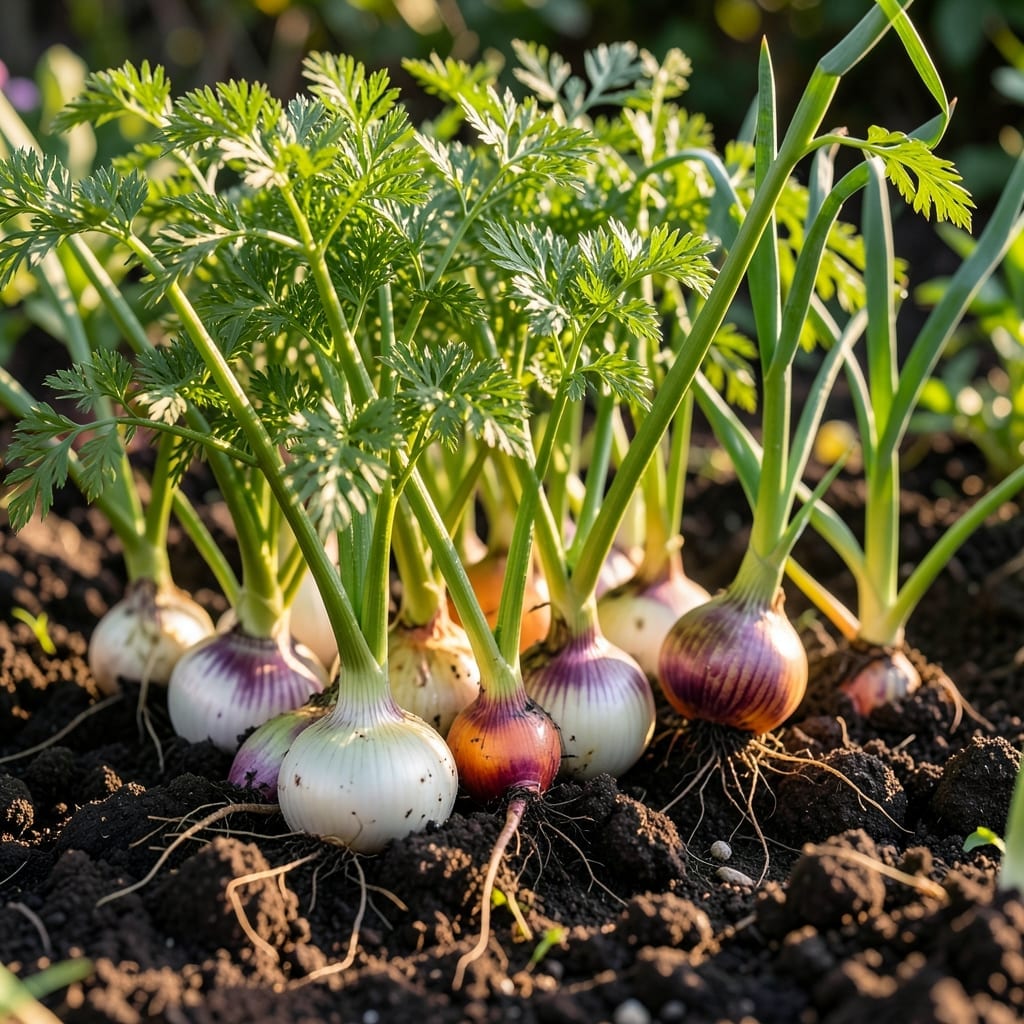 Carrots with Onion Companions