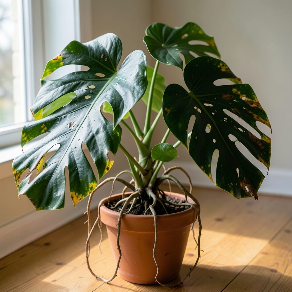 What Does an Overwatered Monstera Look Like: Yellow Leaves and Drooping Stems