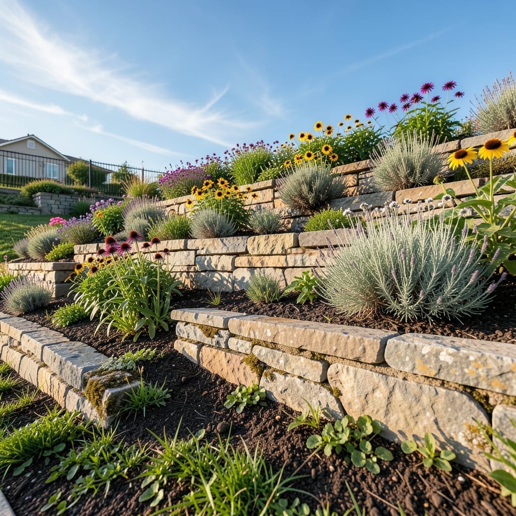Terraced Flower Garden Beds