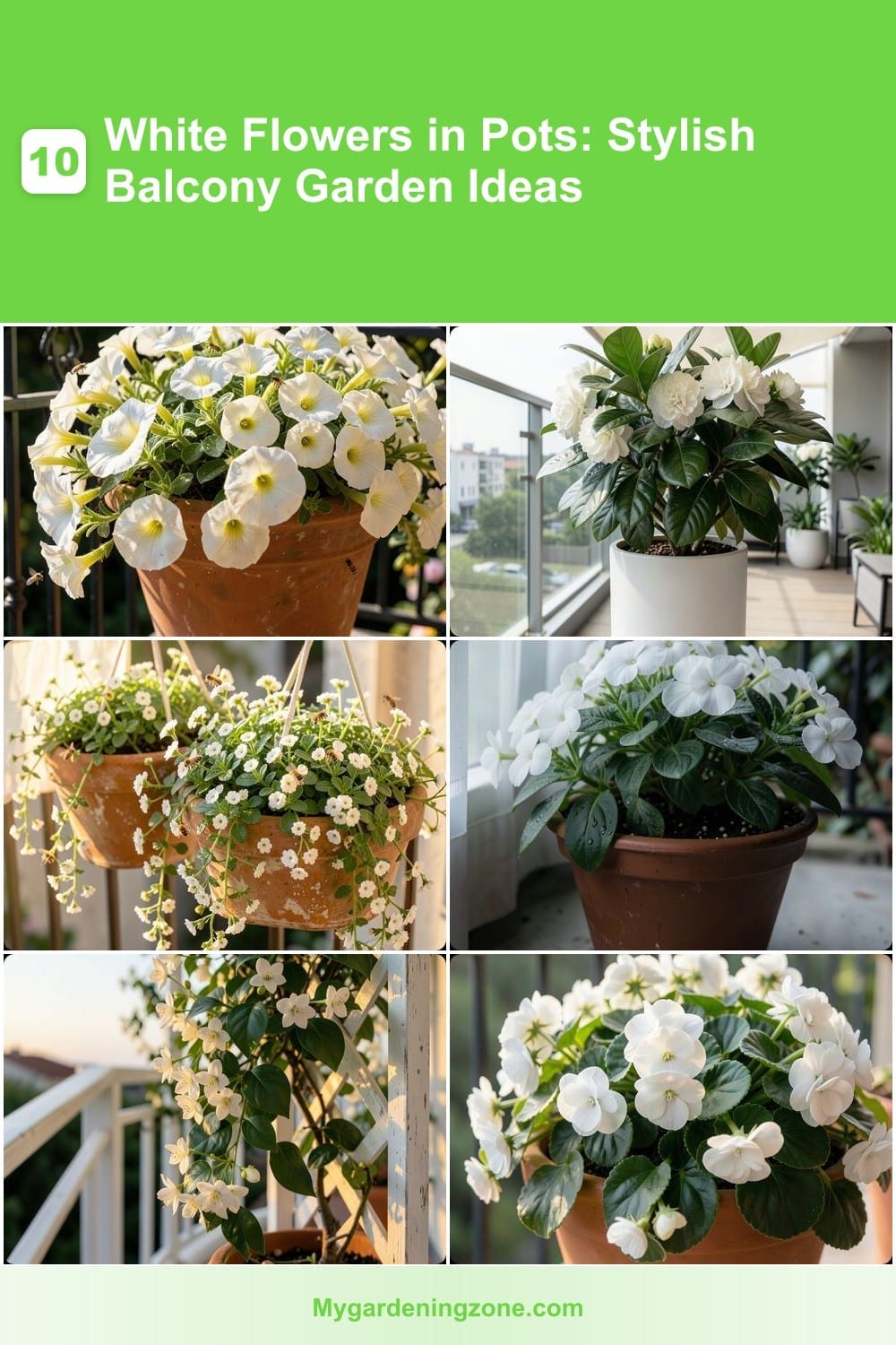 10 White Flowers in Pots: Stylish Balcony Garden Ideas 10 White Flowers in Pots: Stylish Balcony Garden Ideas