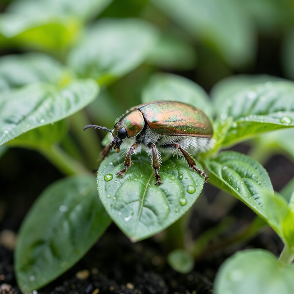 Beetles Eating My Basil: Handpick and Soap Spray for Immediate Relief