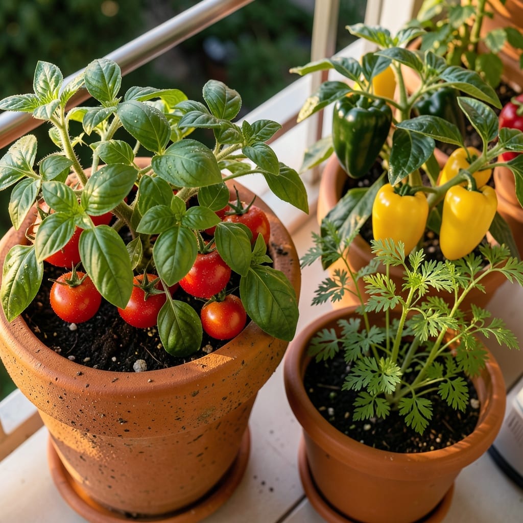 Herb and Vegetable Combo Pots