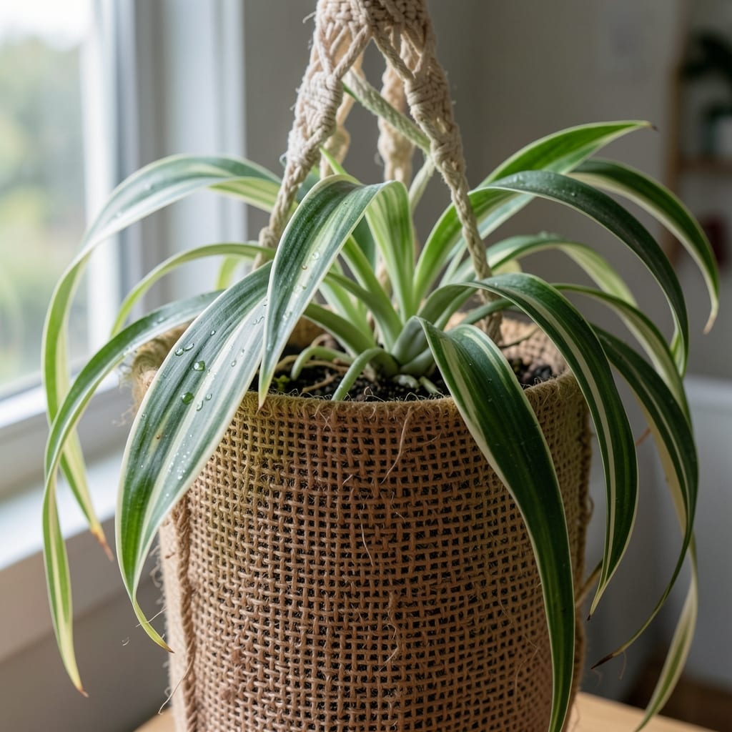 Spider Plant in Coco Liner