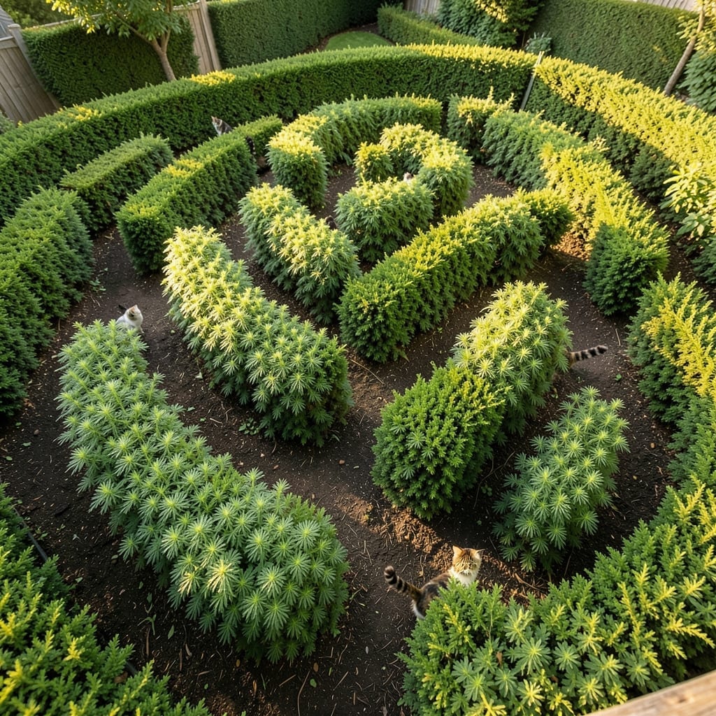 Catnip Maze Garden Layout