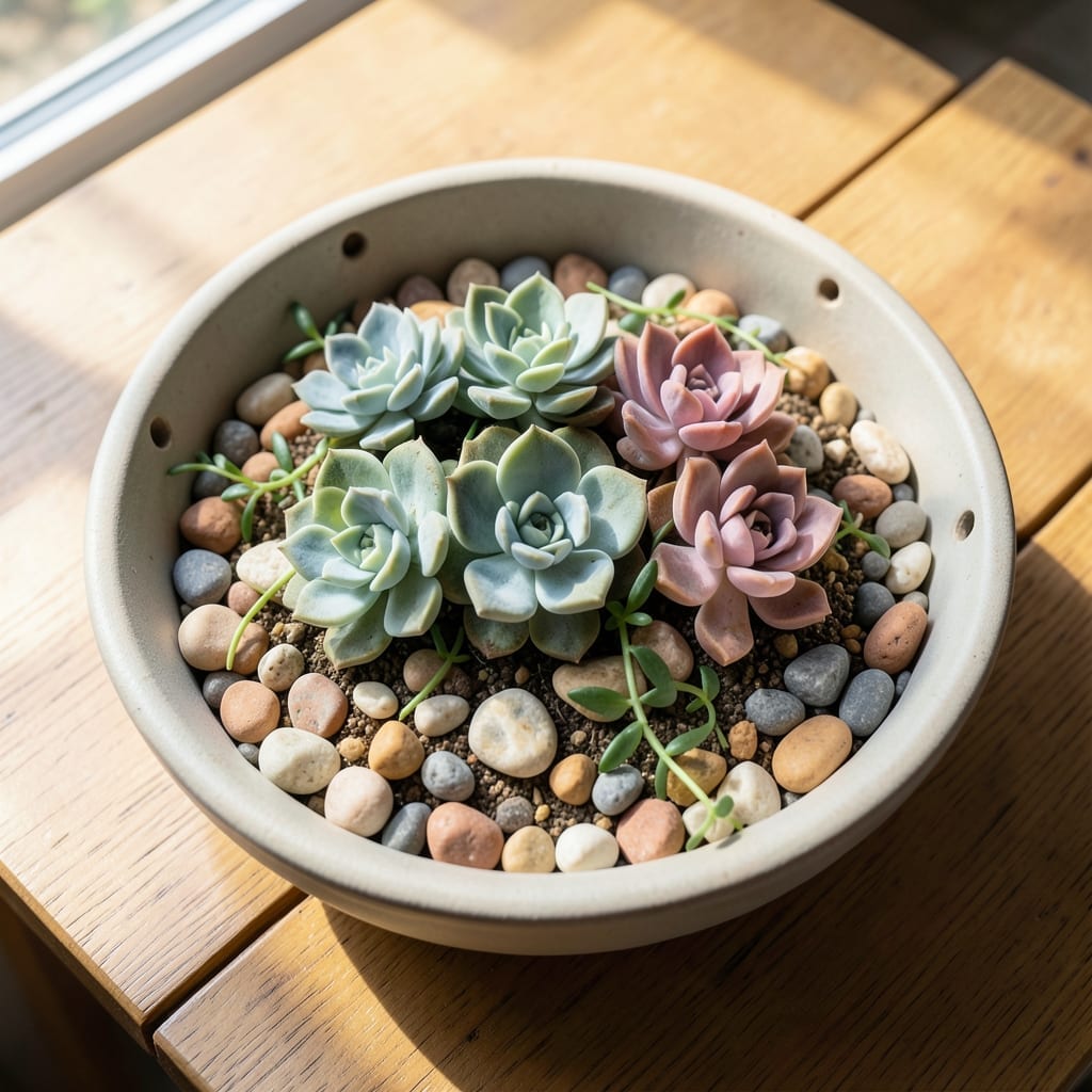 Succulent Rock Garden Bowl