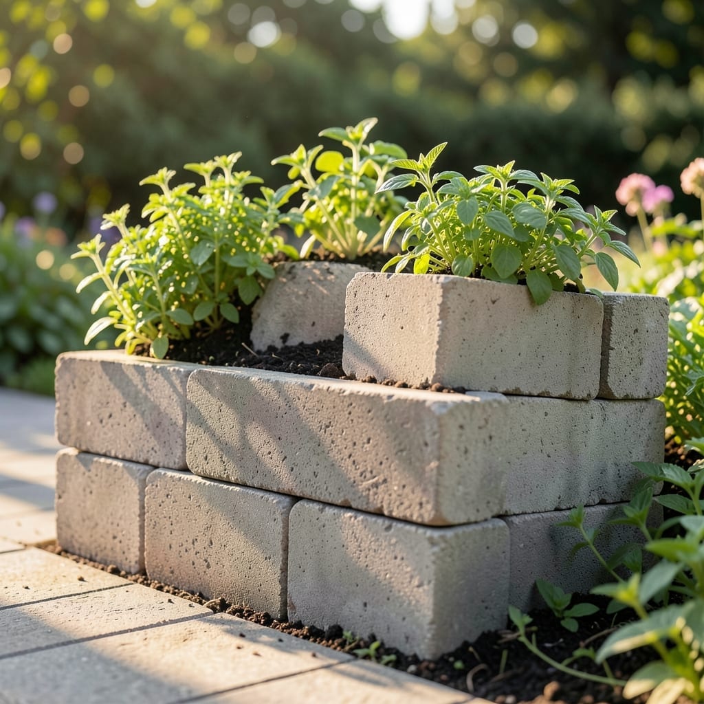 Stackable Cinder Block Garden