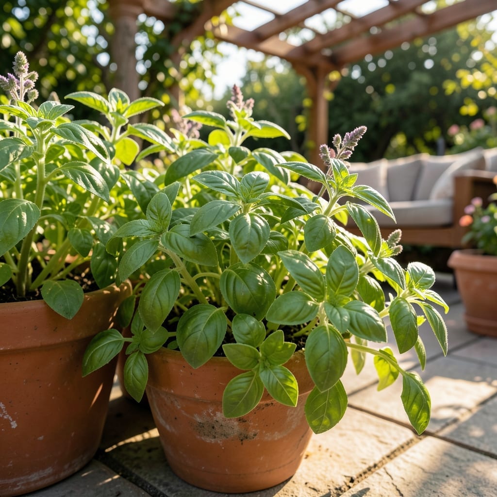 Basil Herb Bushes