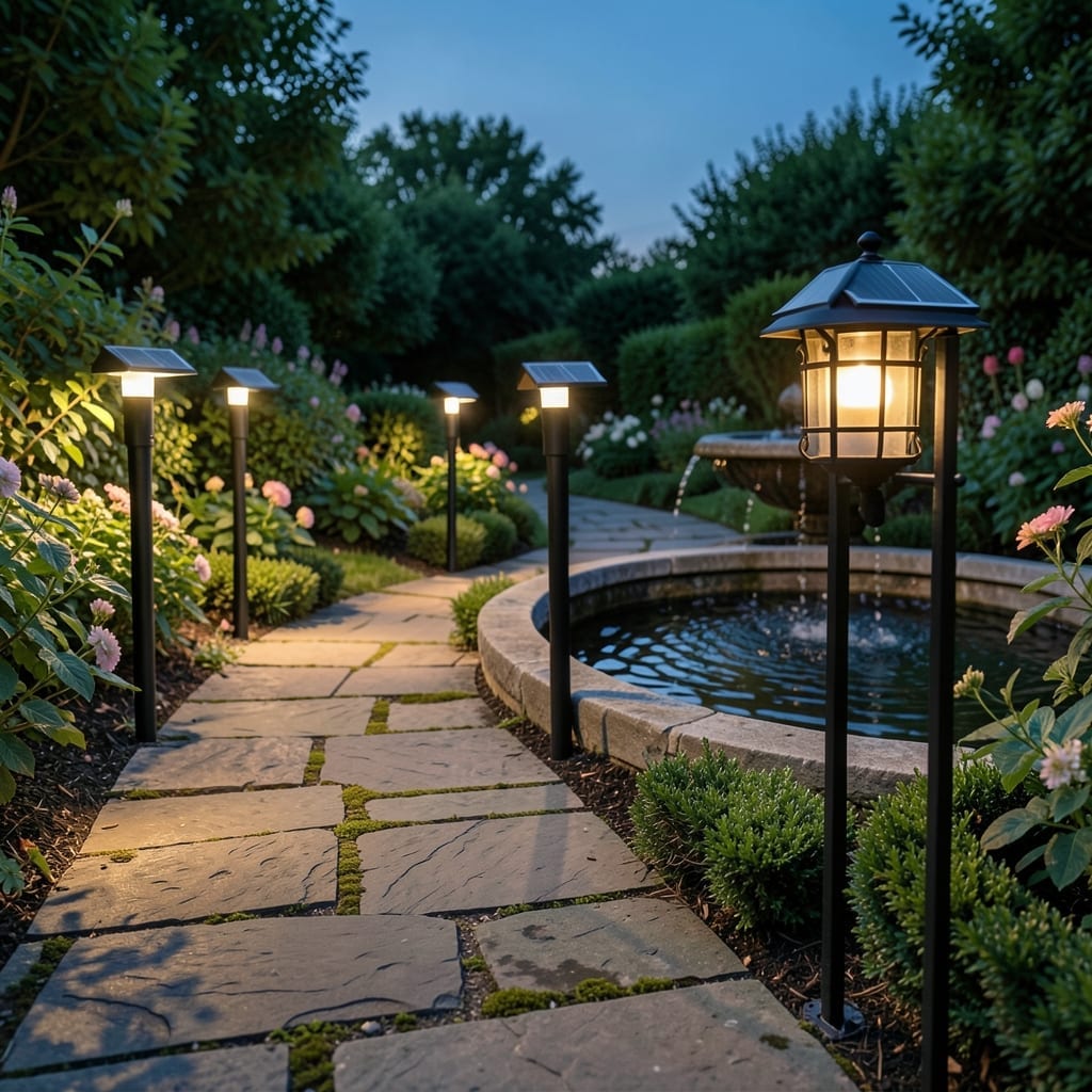 Solar-Powered Garden Lighting