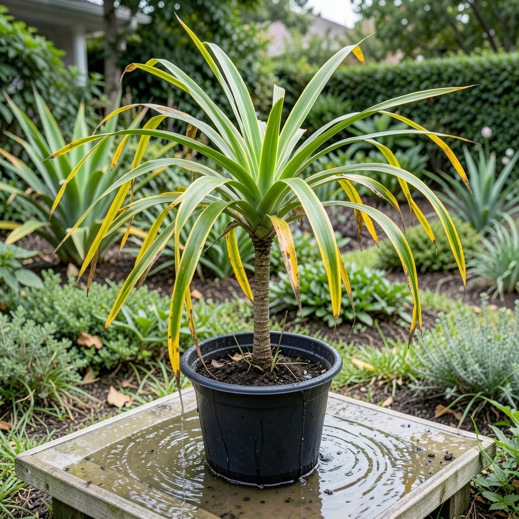 Overwatered Dragon Tree: Yellowing Leaves and Root Rot Rescue Overwatered Dragon Tree: Yellowing Leaves and Root Rot Rescue