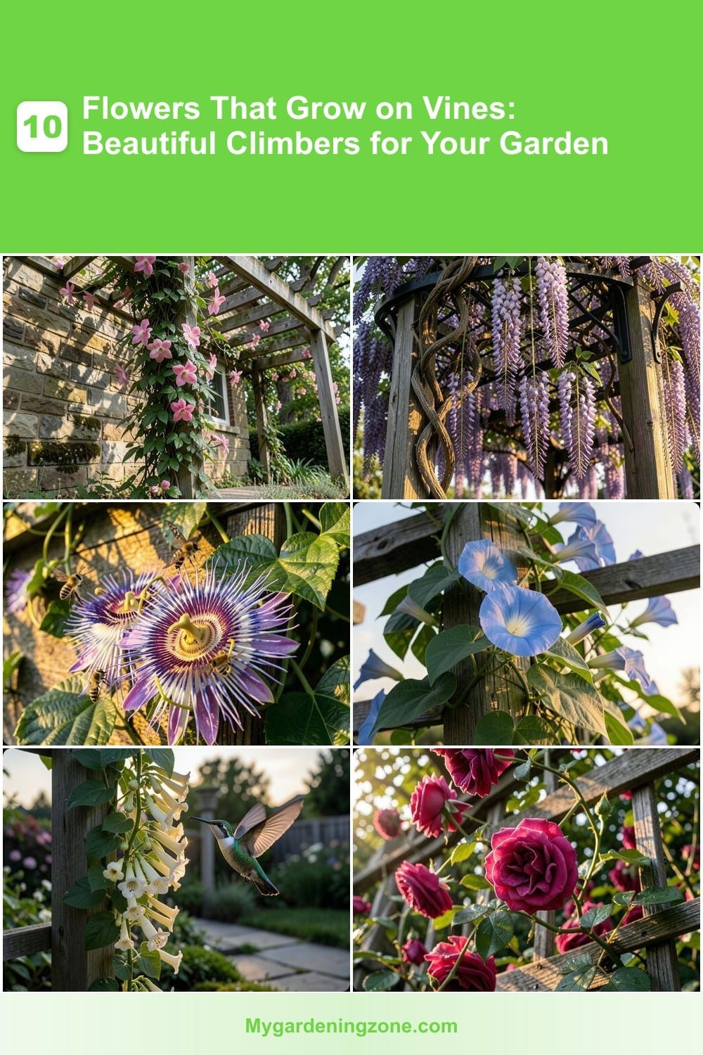 10 Flowers That Grow on Vines: Beautiful Climbers for Your Garden 10 Flowers That Grow on Vines: Beautiful Climbers for Your Garden