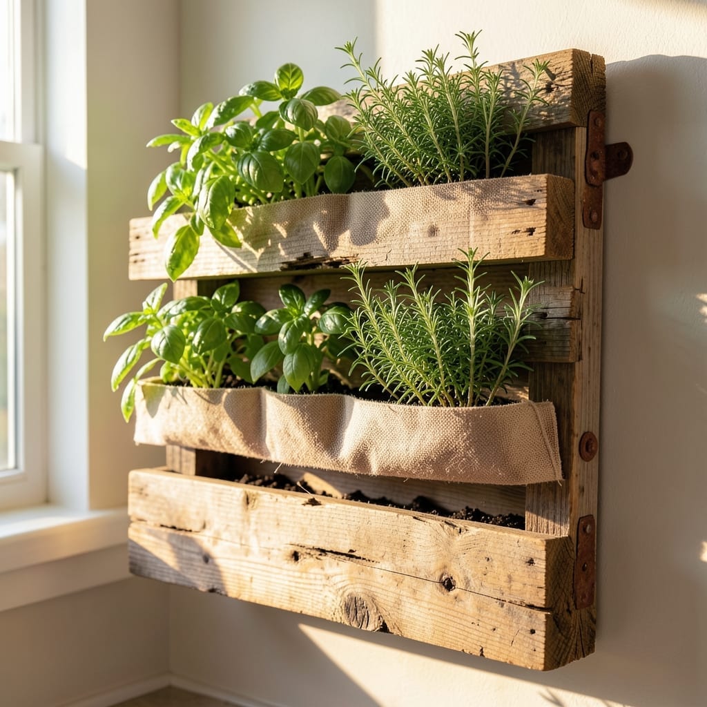 Pallet Wood Herb Garden