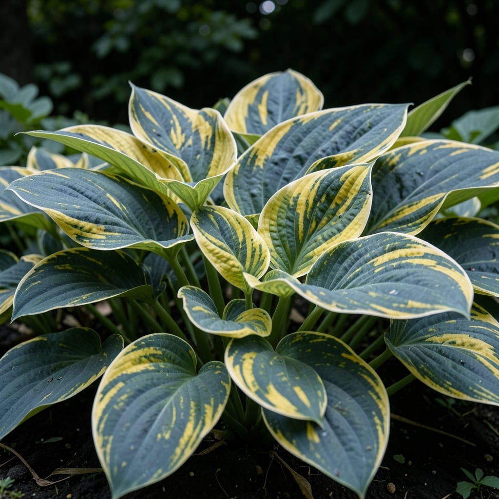 Hosta with Colorful Foliage