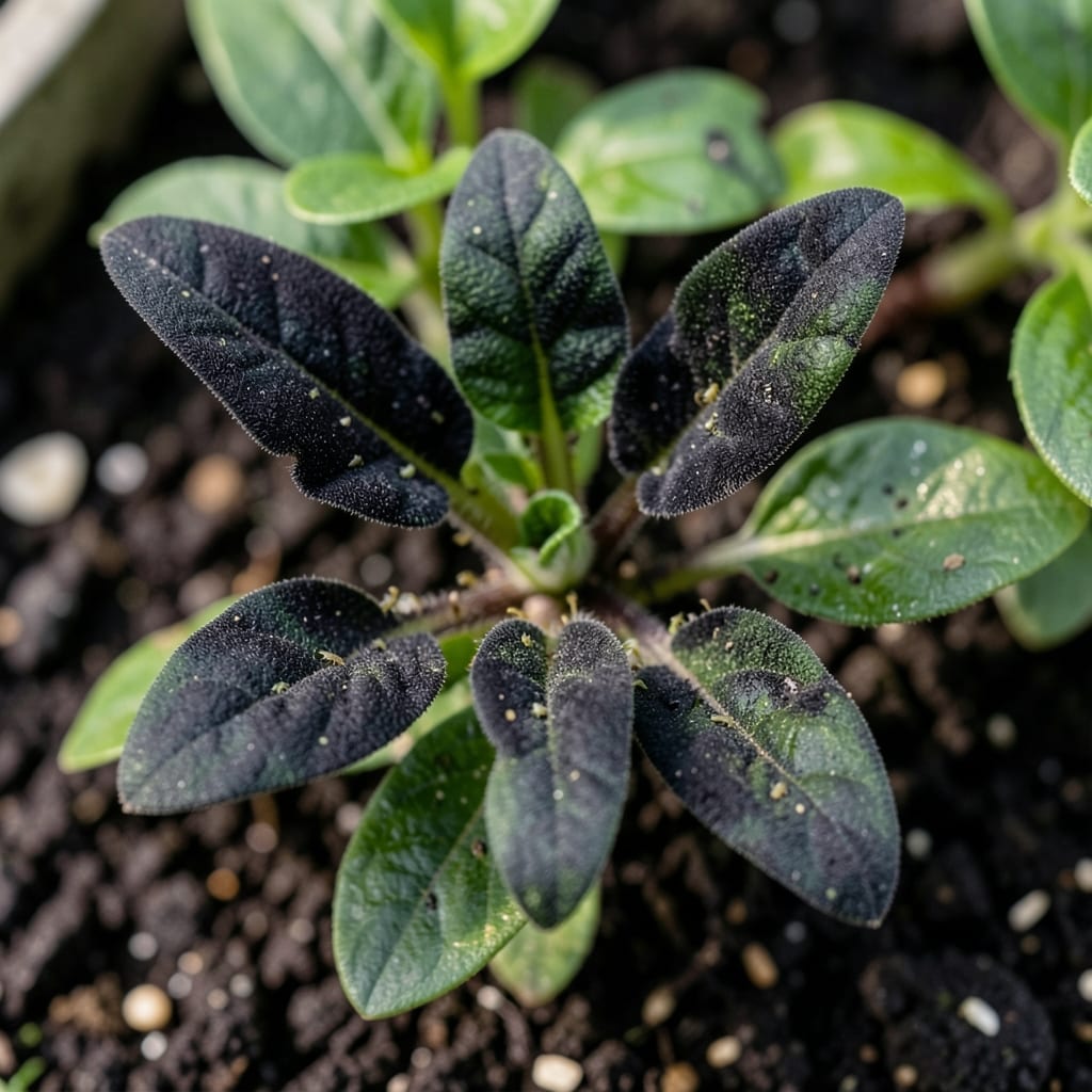Sooty Mold from Aphid Infestations