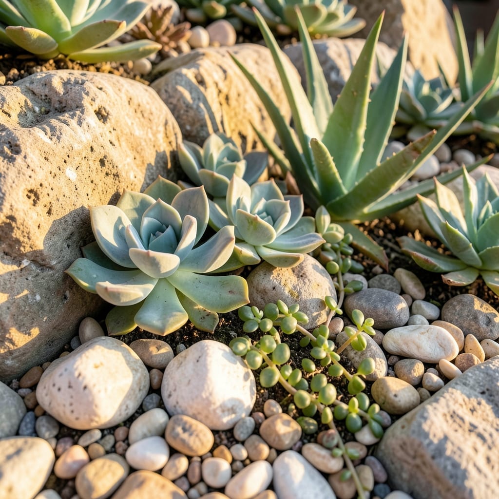 Succulent Corner Rock Garden