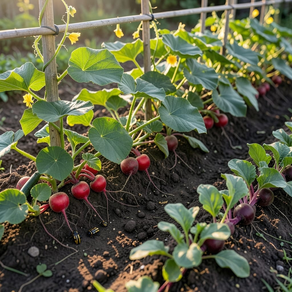 Cucumbers with Radishes and Beets