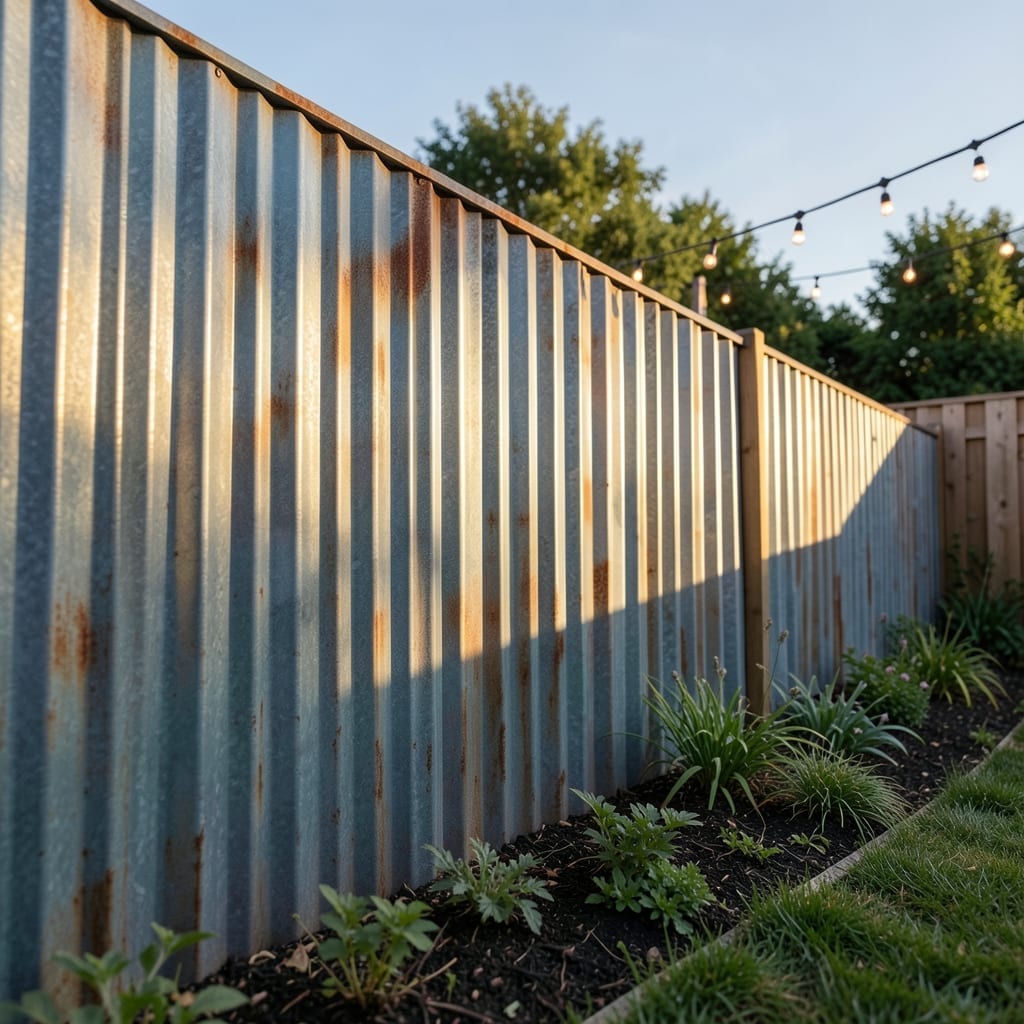 Corrugated Metal Privacy Screen