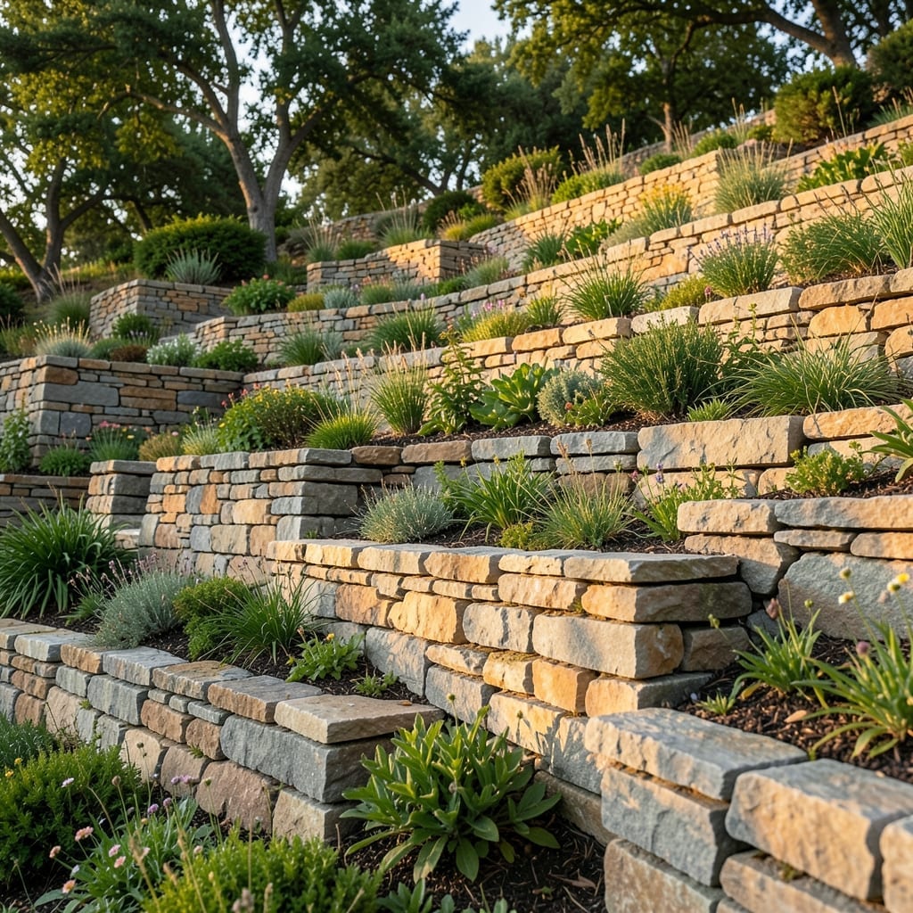 Natural Stone Retaining Walls