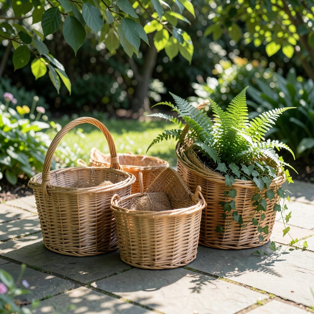 Wicker Basket with Liner