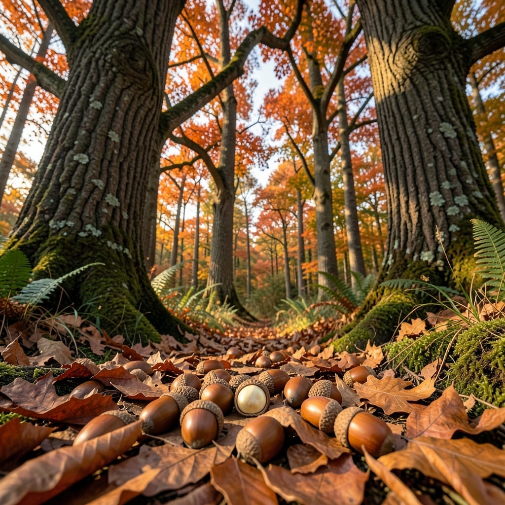 Acorns from Oak Trees