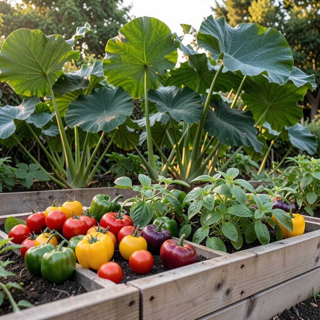 Edible Landscape With Elephant Ears
