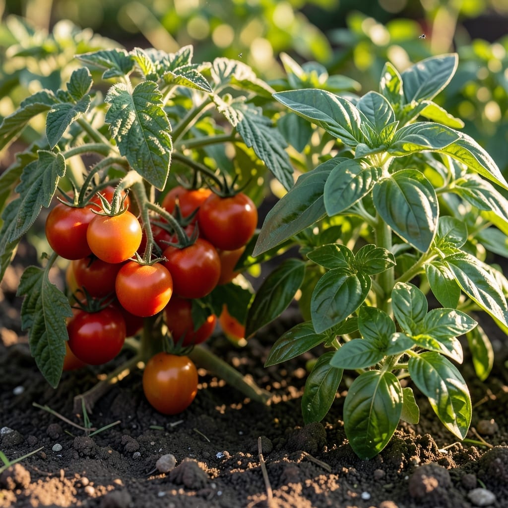 Tomatoes and Basil Companion Pairing