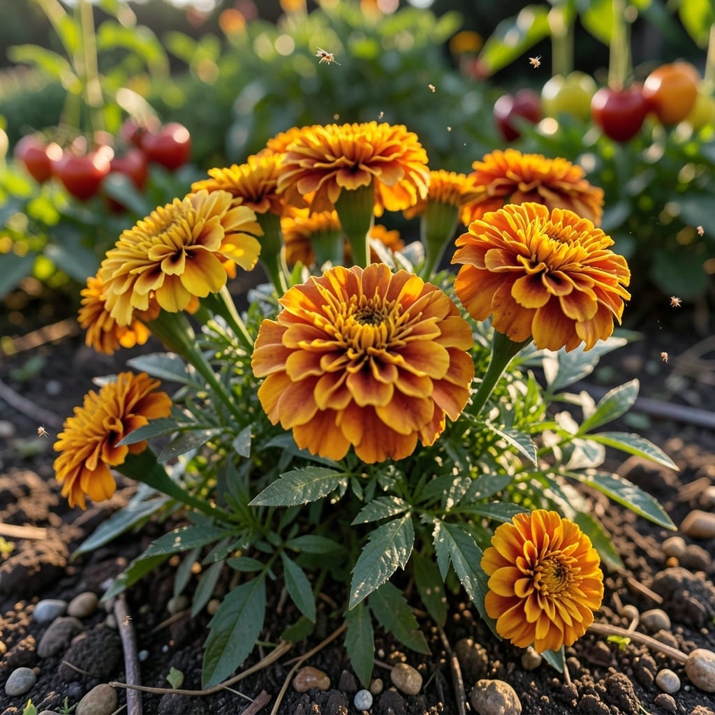 Bright Marigolds for Pest Control