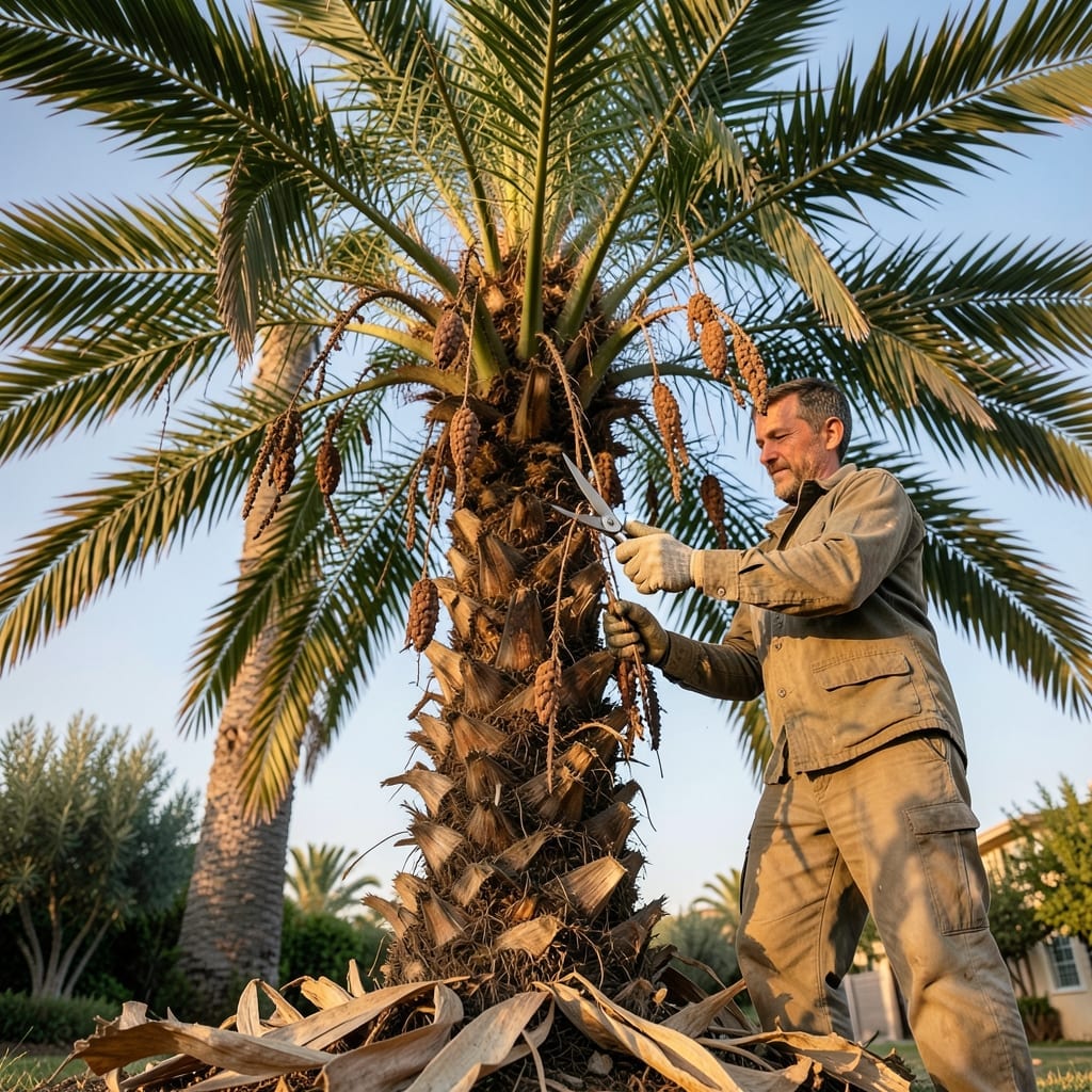 Pruning Date Palms for Health and Safety