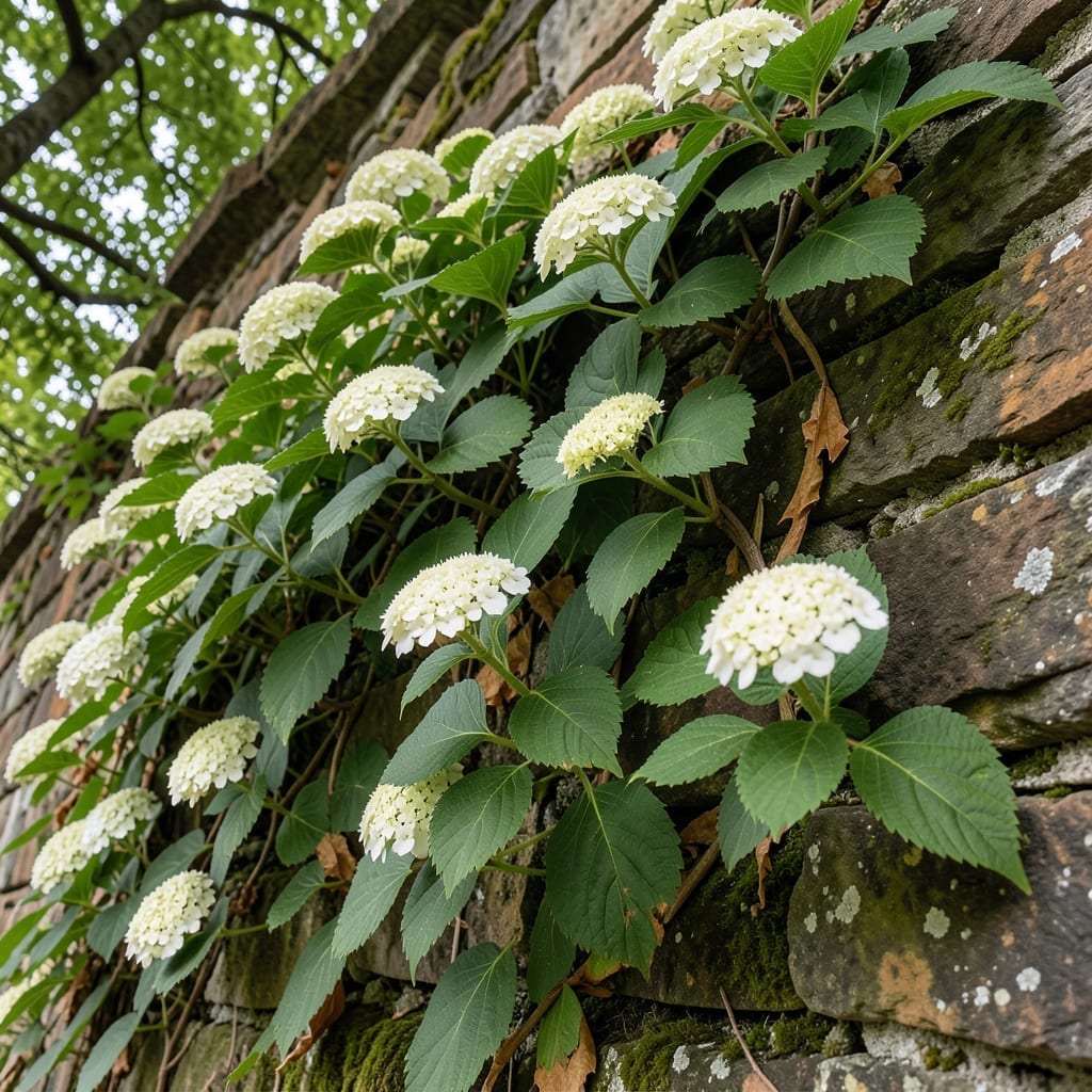 Climbing Hydrangea for Woodland Charm