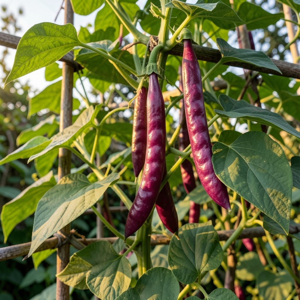 Purple Peacock Broccoli Bean