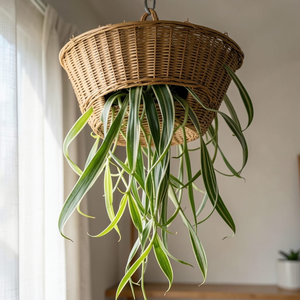 Trailing Spider Plant Cluster