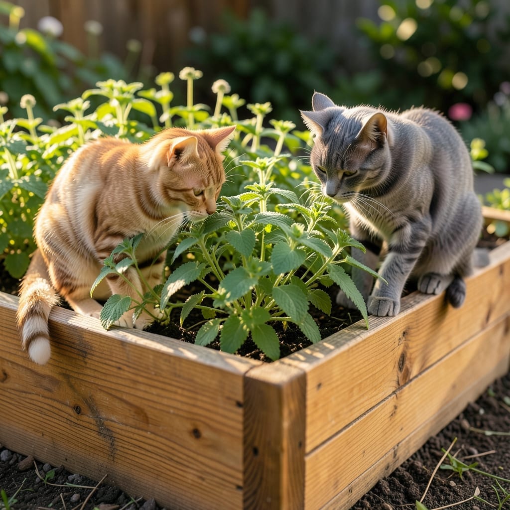 Raised Catnip Garden Bed