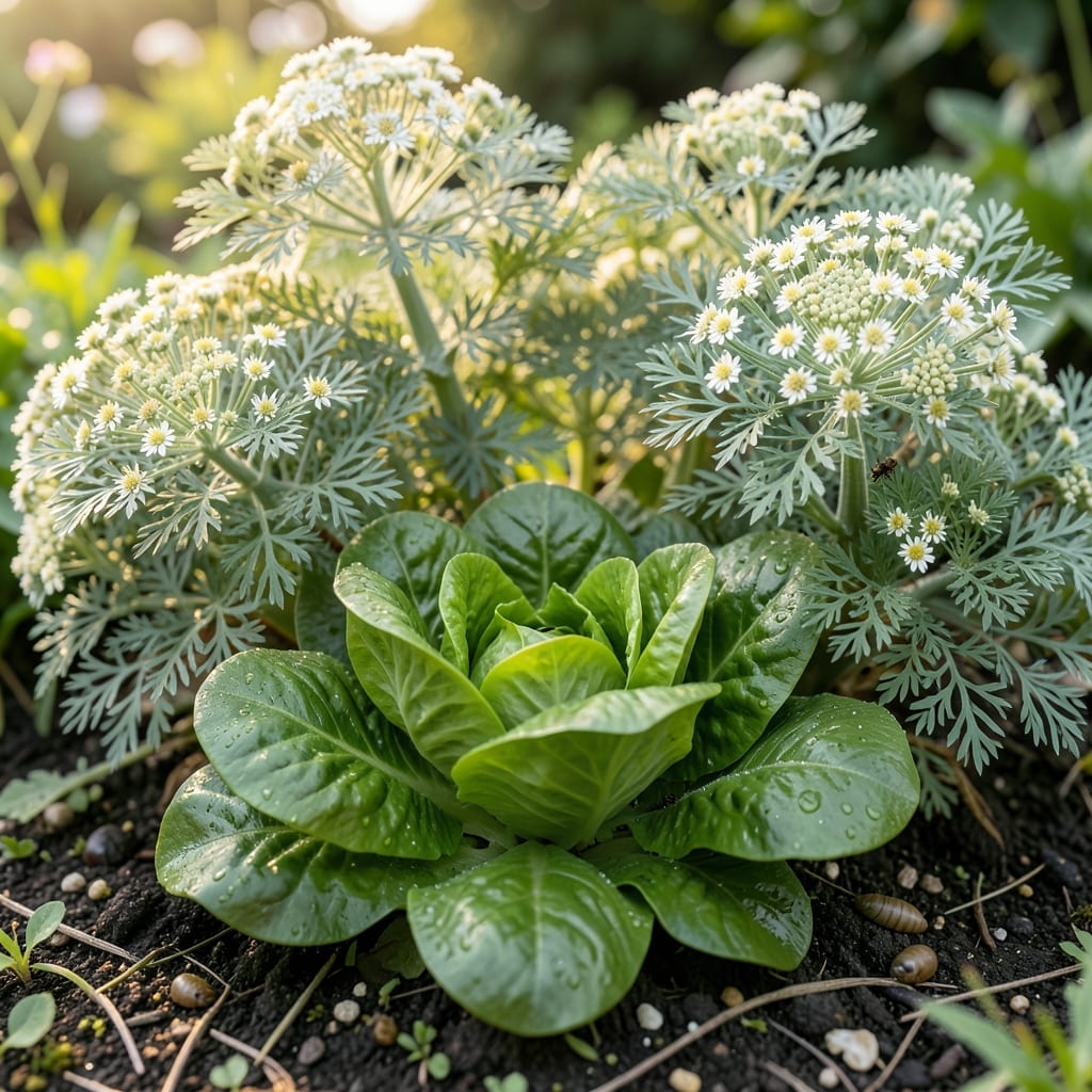 Lettuce Shielded by Yarrow
