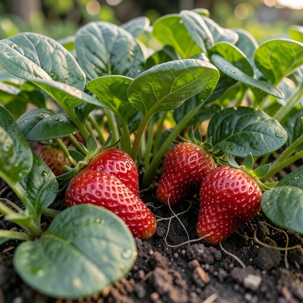 Spinach with Strawberries