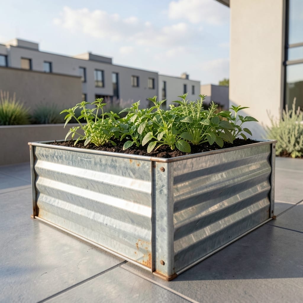 Corrugated Metal Raised Bed