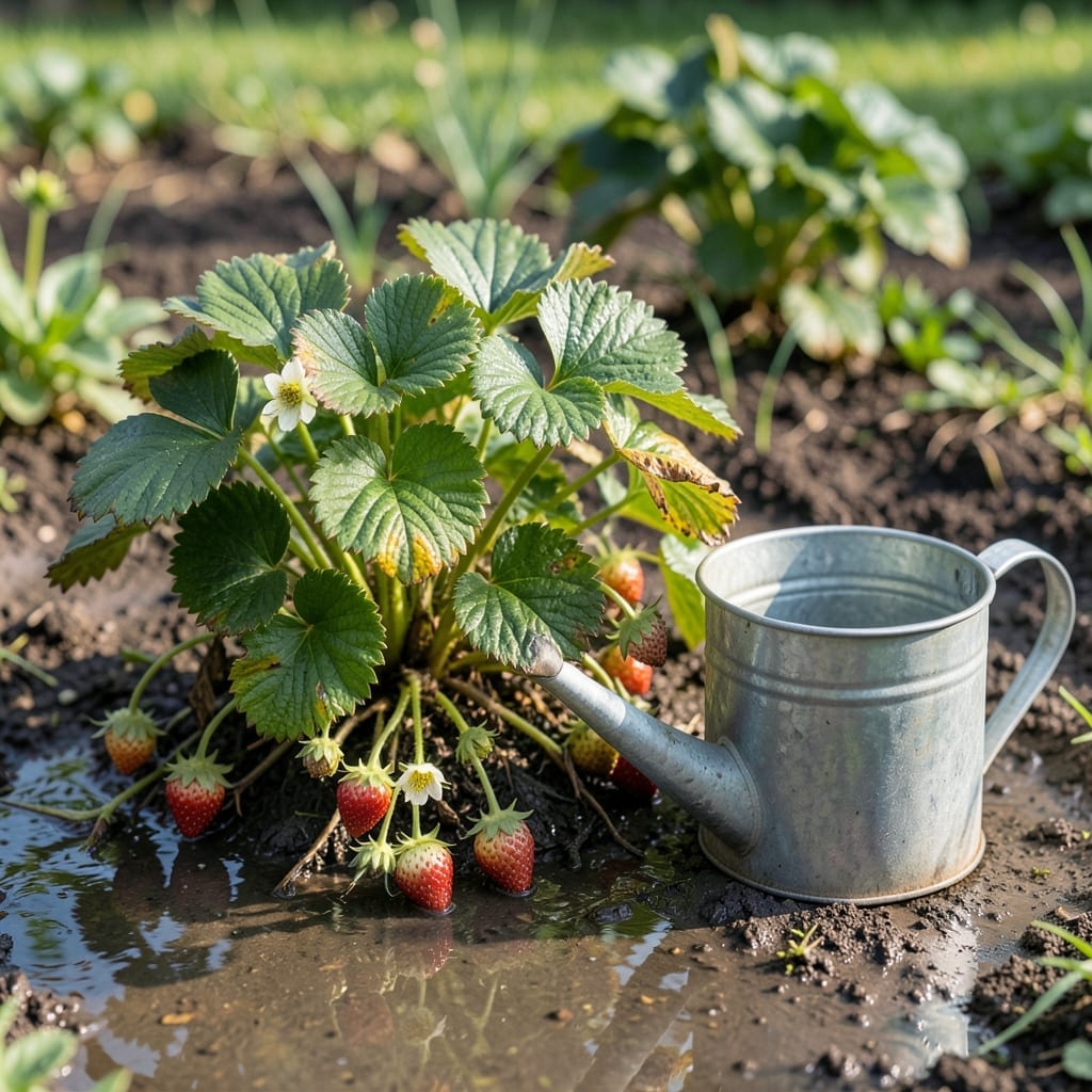 Strawberry Overwatering Symptoms: Early Warning Signs and Plant Rescue Strawberry Overwatering Symptoms: Early Warning Signs and Plant Rescue