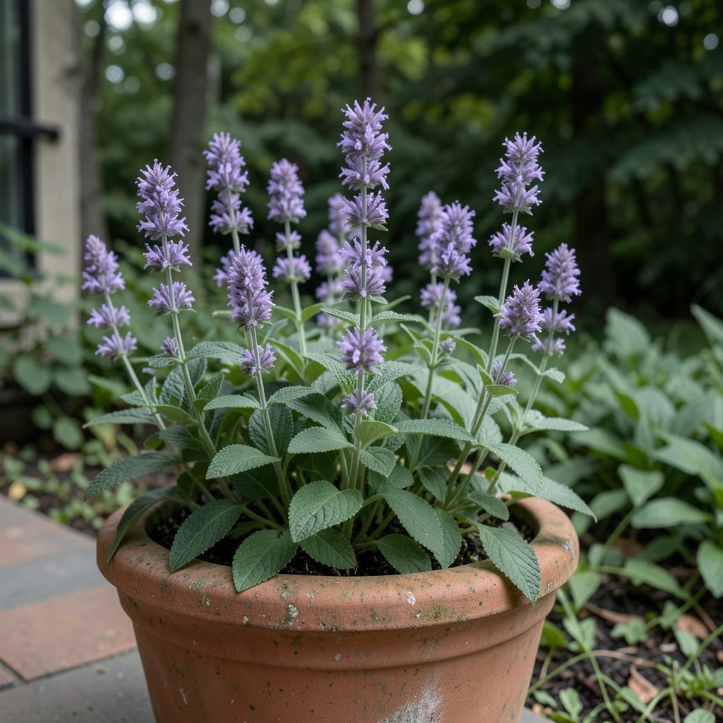 Wild Bergamot in Planters