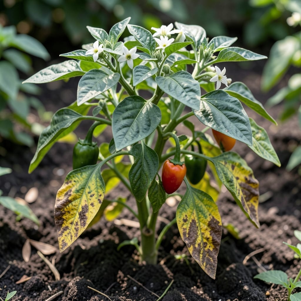Magnesium Deficiency in Pepper Plants: Yellow Leaves and Organic Solutions