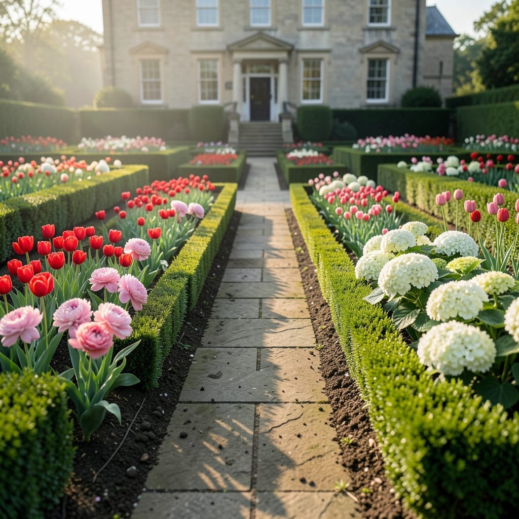 Symmetric Formal Flower Beds