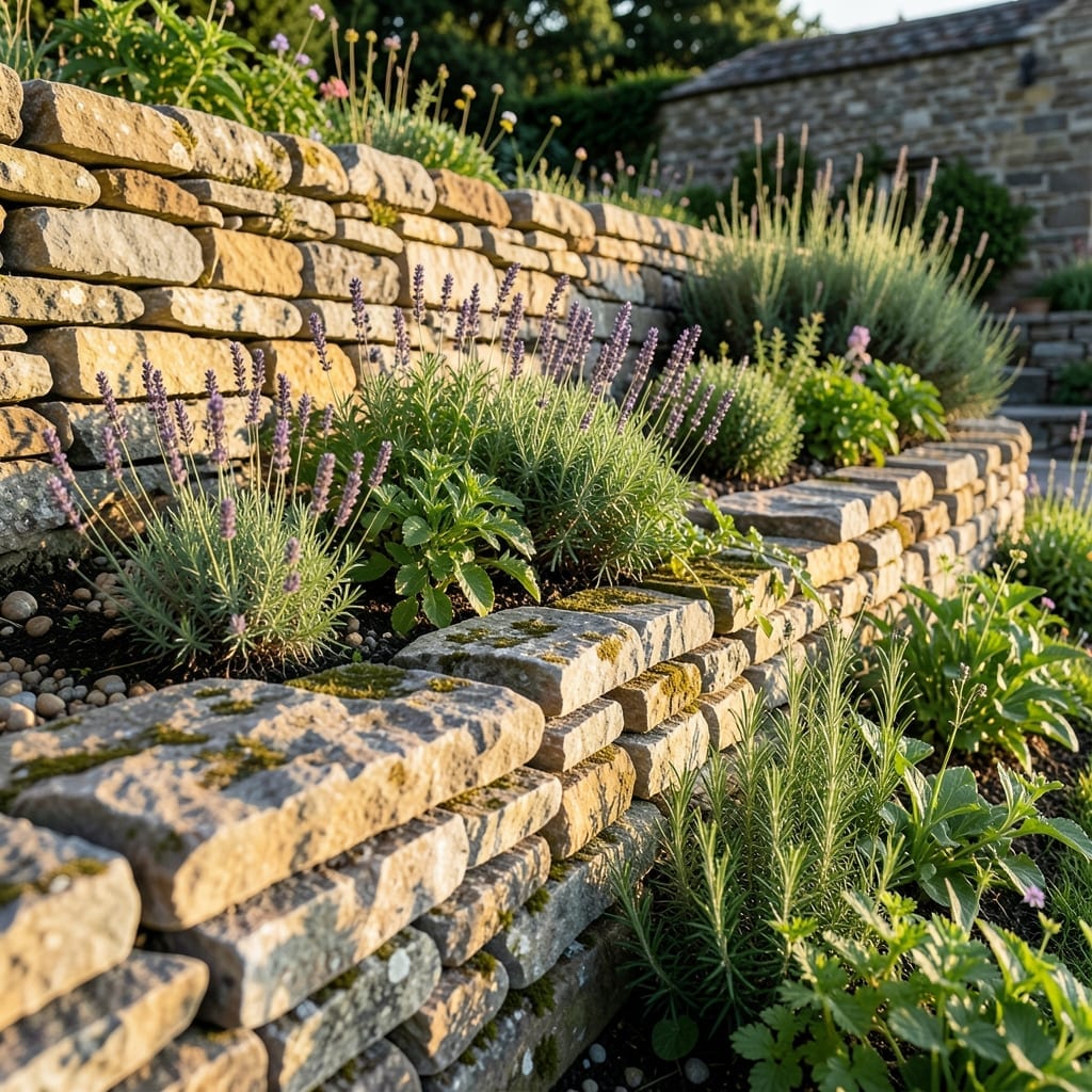 Stone Wall Raised Garden
