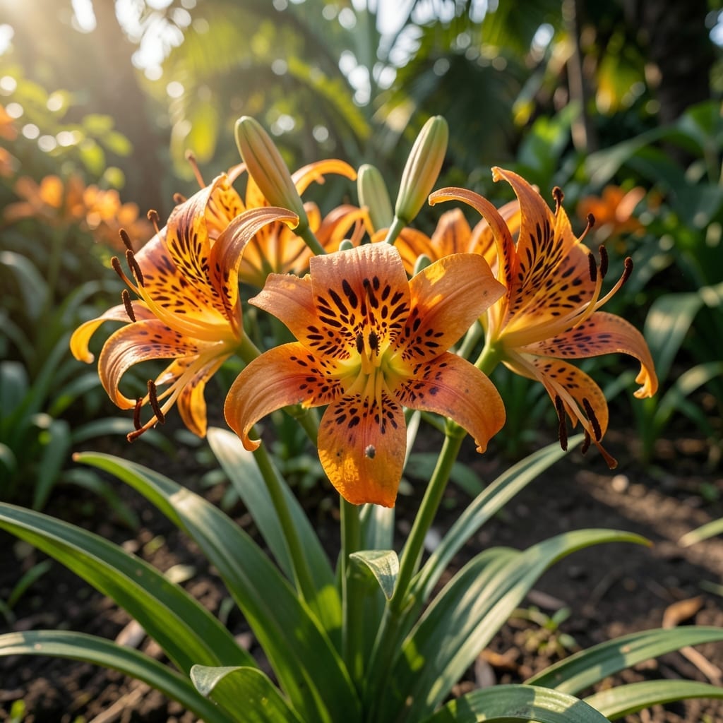 Fiery Orange Tiger Lilies