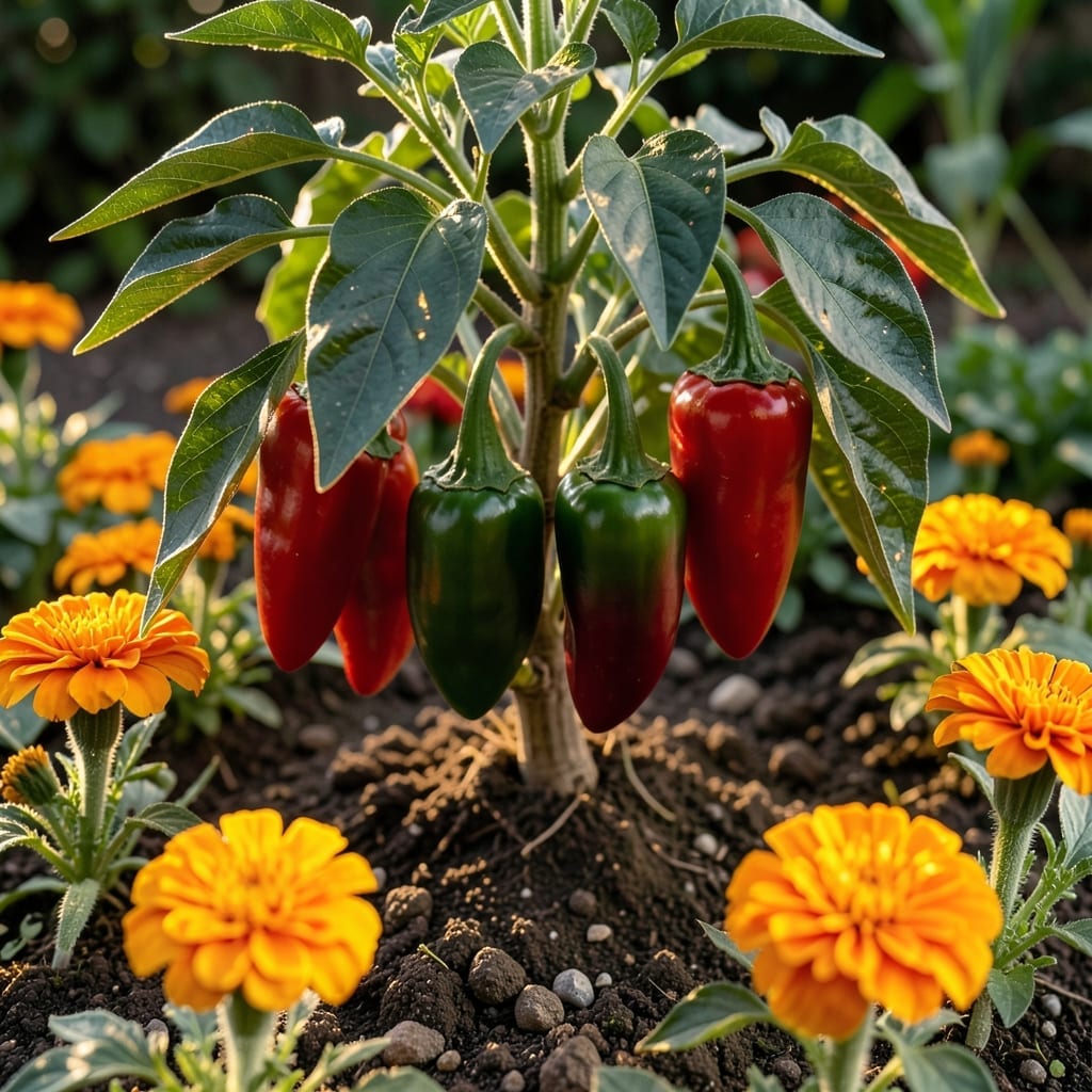 Peppers and Marigolds