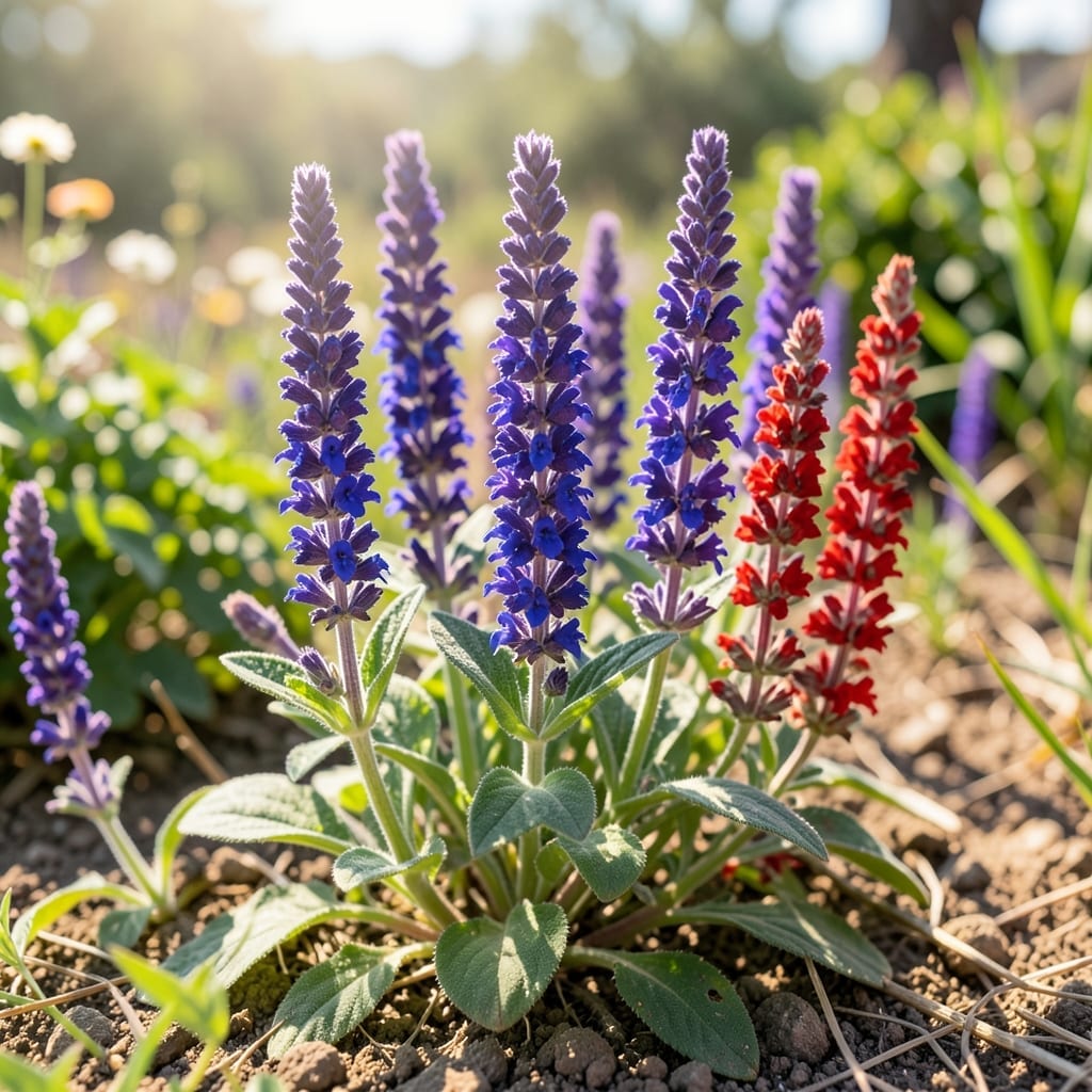 Salvia for Vibrant Purple Blooms
