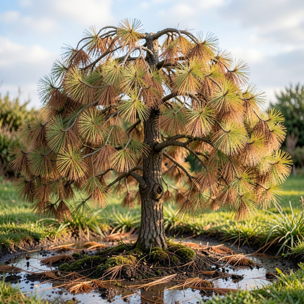 What Does An Overwatered Pine Tree Look Like: Visual Guide To Needle And Bark Traits