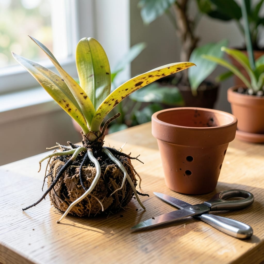 Overwatered Orchid Root Rot: Early Detection and Plant-Saving Solutions Overwatered Orchid Root Rot: Early Detection and Plant-Saving Solutions